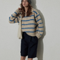 Border Polo Knit Top RLZ0005