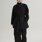 Half Turtleneck Black Coat SRS0320