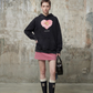 Heart Tiger Retro Hoodie / Pink Mini Skirt LLA0594