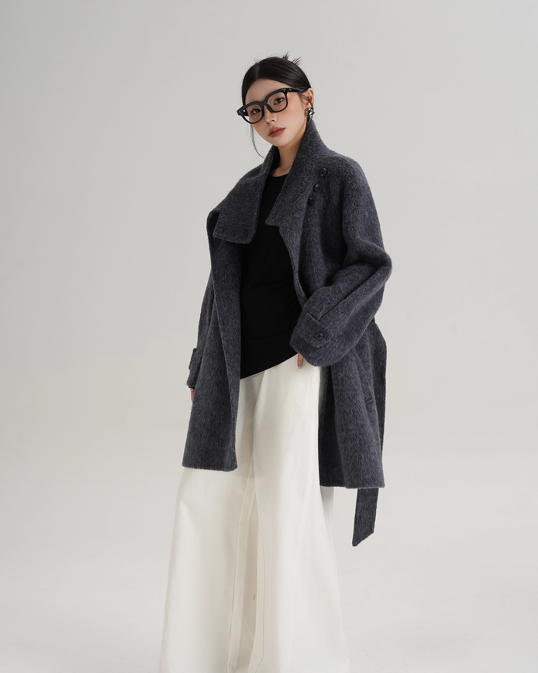 Stand Collar Wool Coat SRS0364