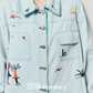 Embroidered Design Denim Shirt LLA0534