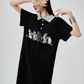 Cat Graphic Polo Long Dress FER0199
