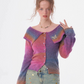 Big Color Flared Sleeve Knitted Tops ZZF0316