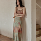 Marble Pattern Camisole Long Dress SMS0013