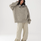 High Neck Half Button Knit Top ACS0354