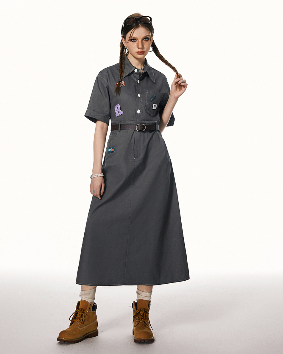 American Preppy Shirt Dress IMO0059