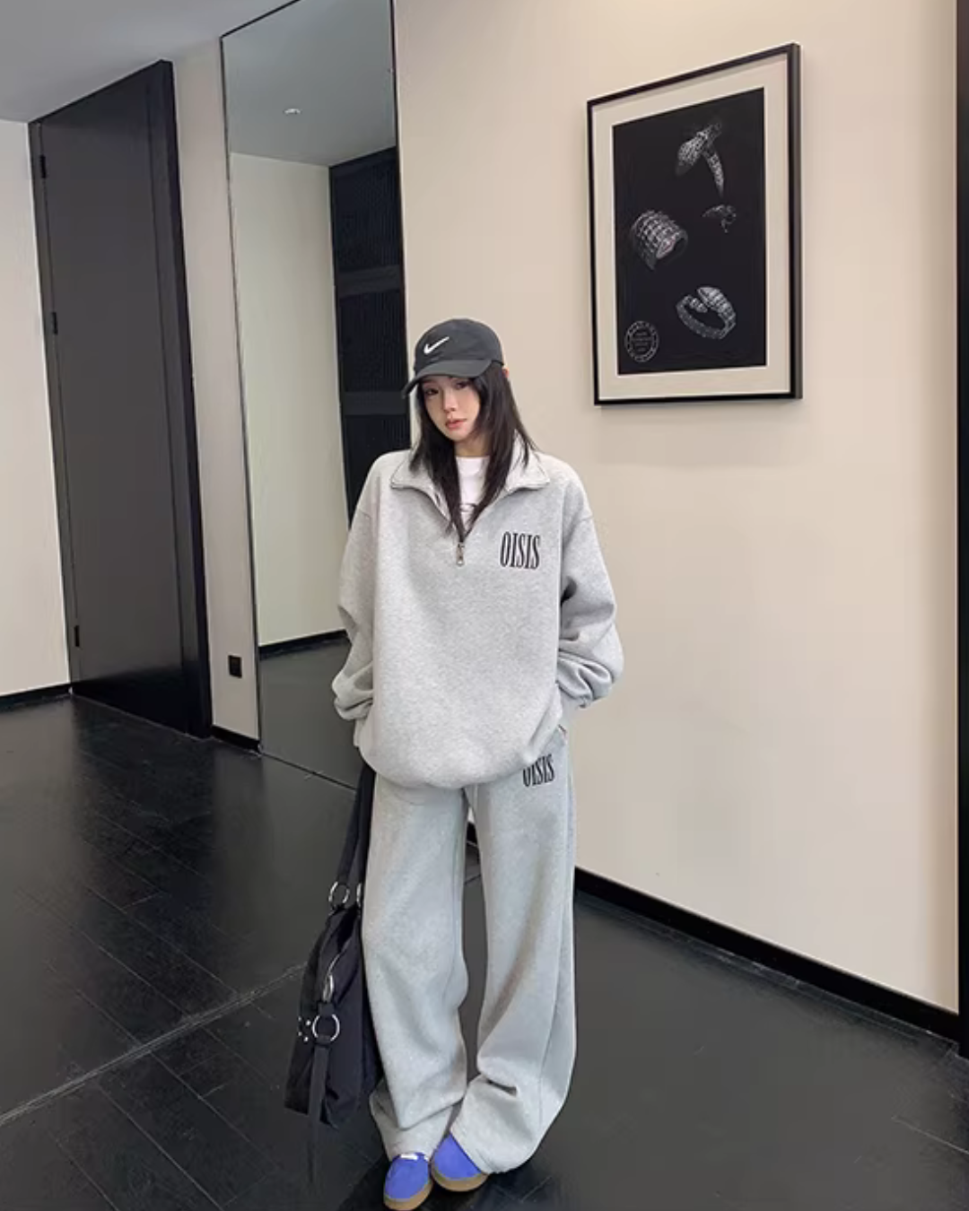 Half-Zip Sweatshirt / Wide Sweatpants YLS1020