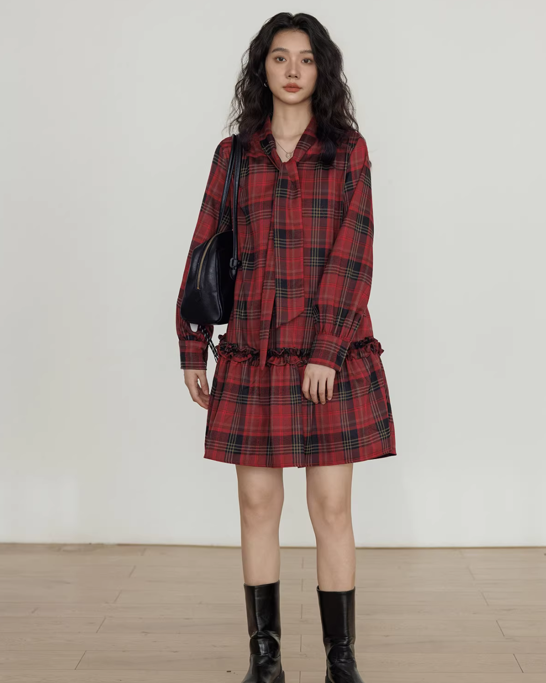 Vintage Plaid Dress VAS0186