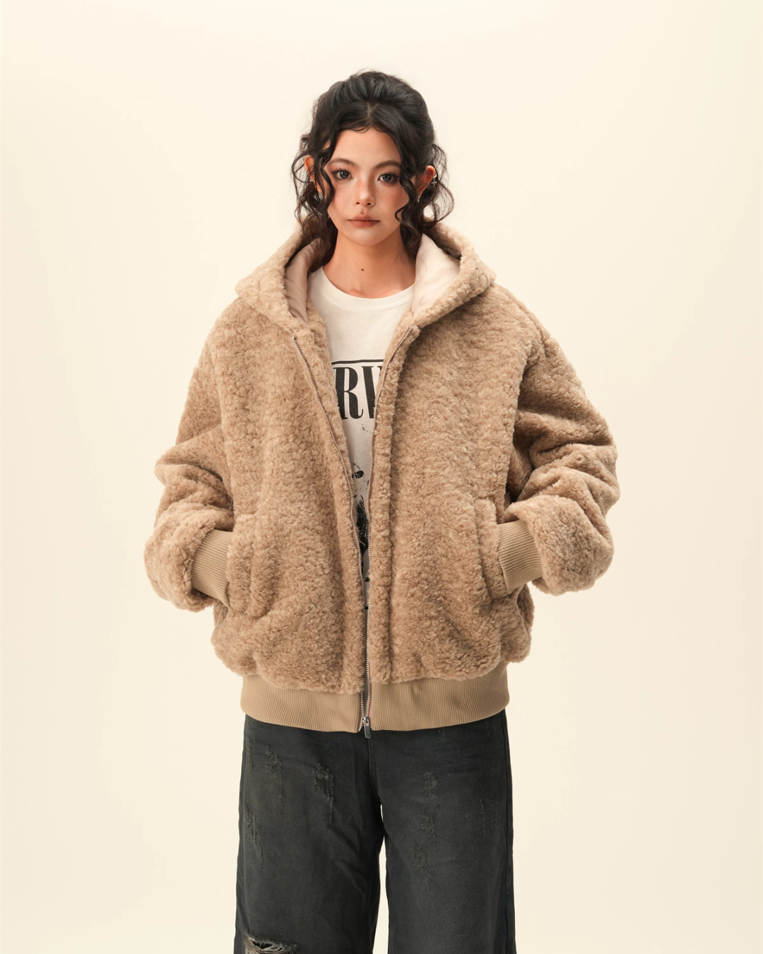 Fluffy Full Zip Hoodie BWA0010