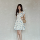 Puff Sleeve Floral Mini Dress  SMS0021