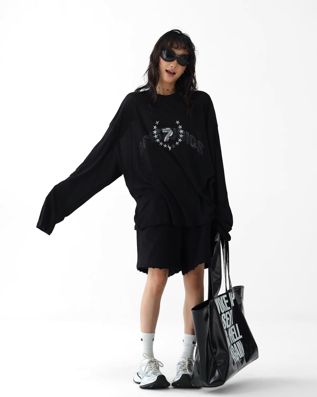 Star Print Loose T-Shirt  ACS0261