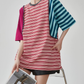 Patchwork-Style Oversized T-Shirt FER0246