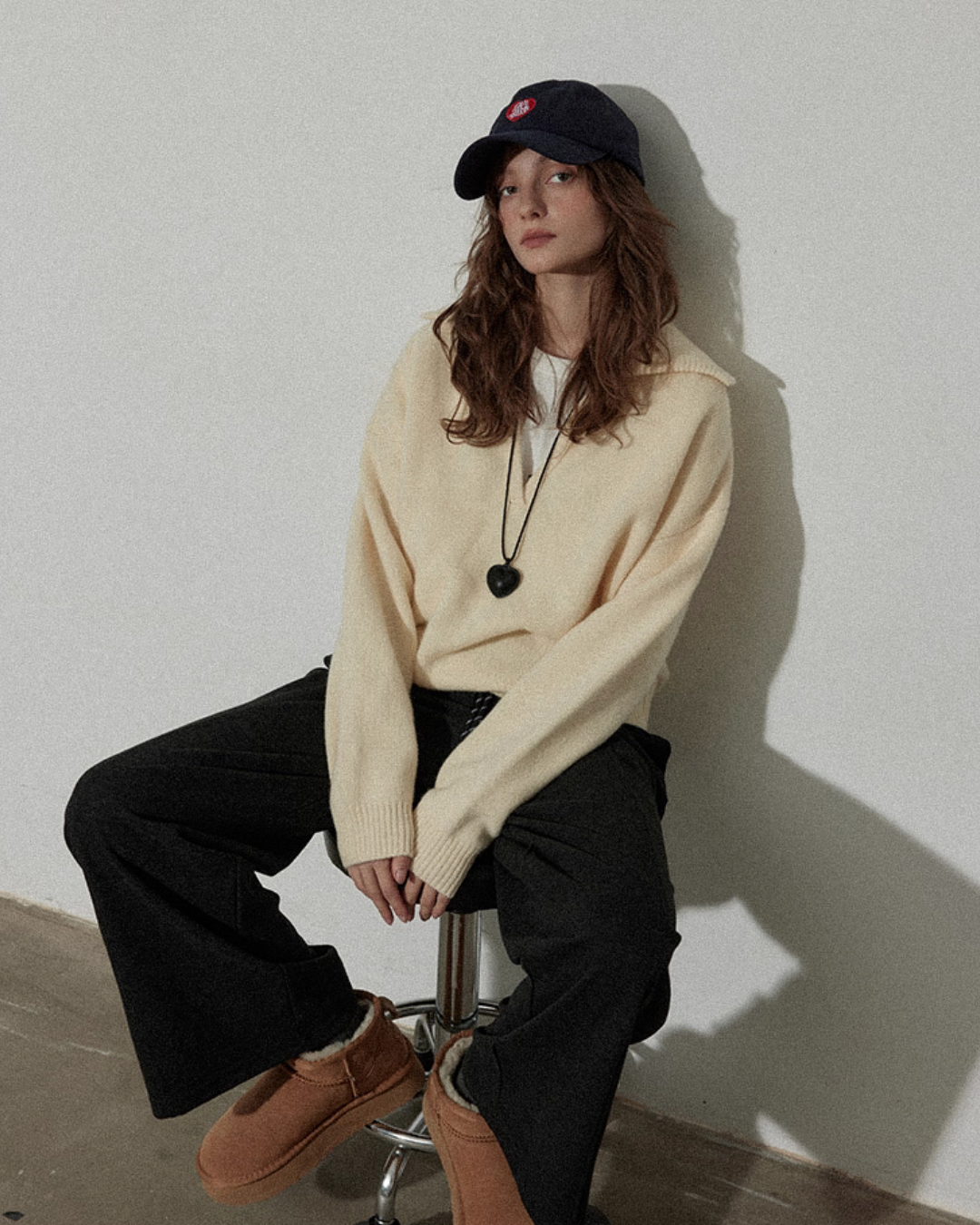 Collar Knit Casual Top RLZ0003