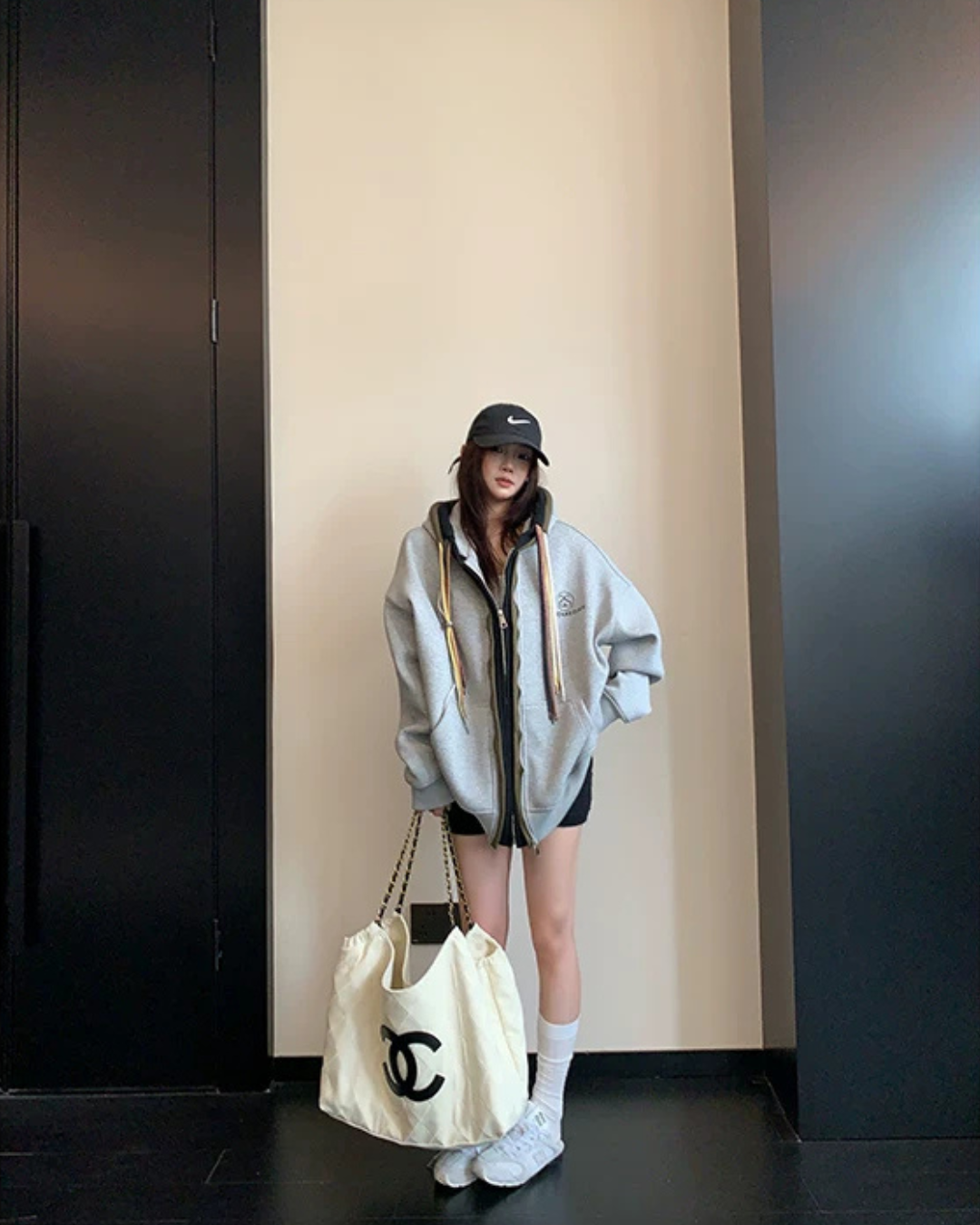 Colorful Drawcord Zip-Up Hoodie YLS1075