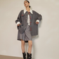 Red Button Patchwork Jacket / Shorts SUY0014