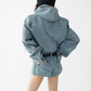 Vintage Jumpsuit Denim Shorts Jacket ACS0241