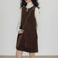 Crew Neck Velvet Vest Dress VAS0164