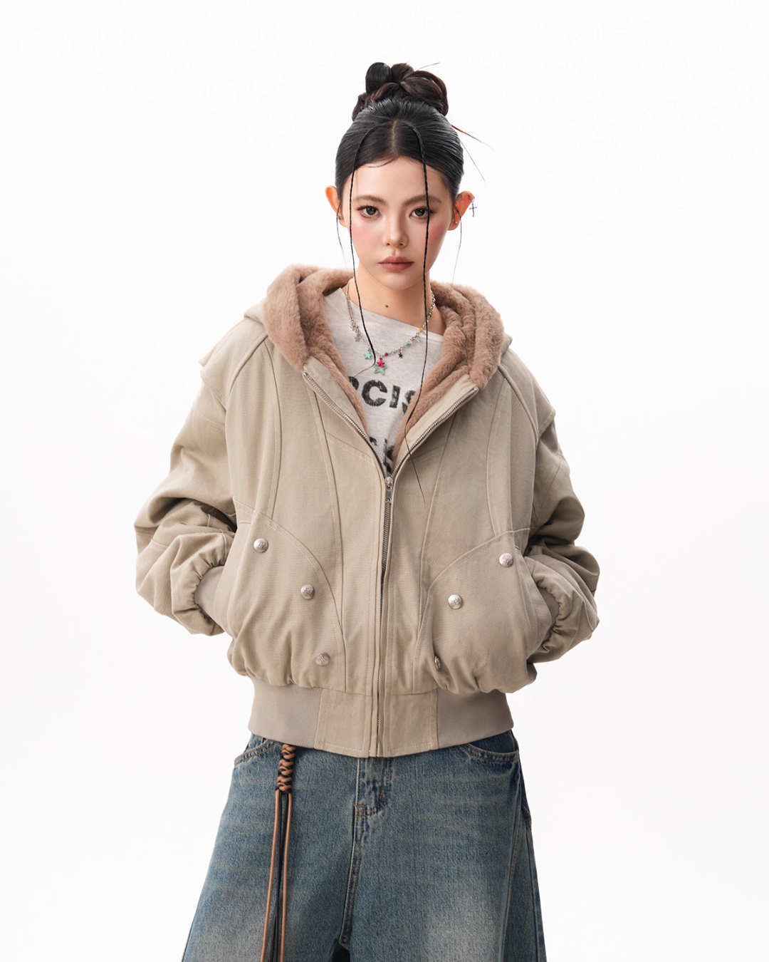 Inner Fleece Zip-up Hoodie BWA0009