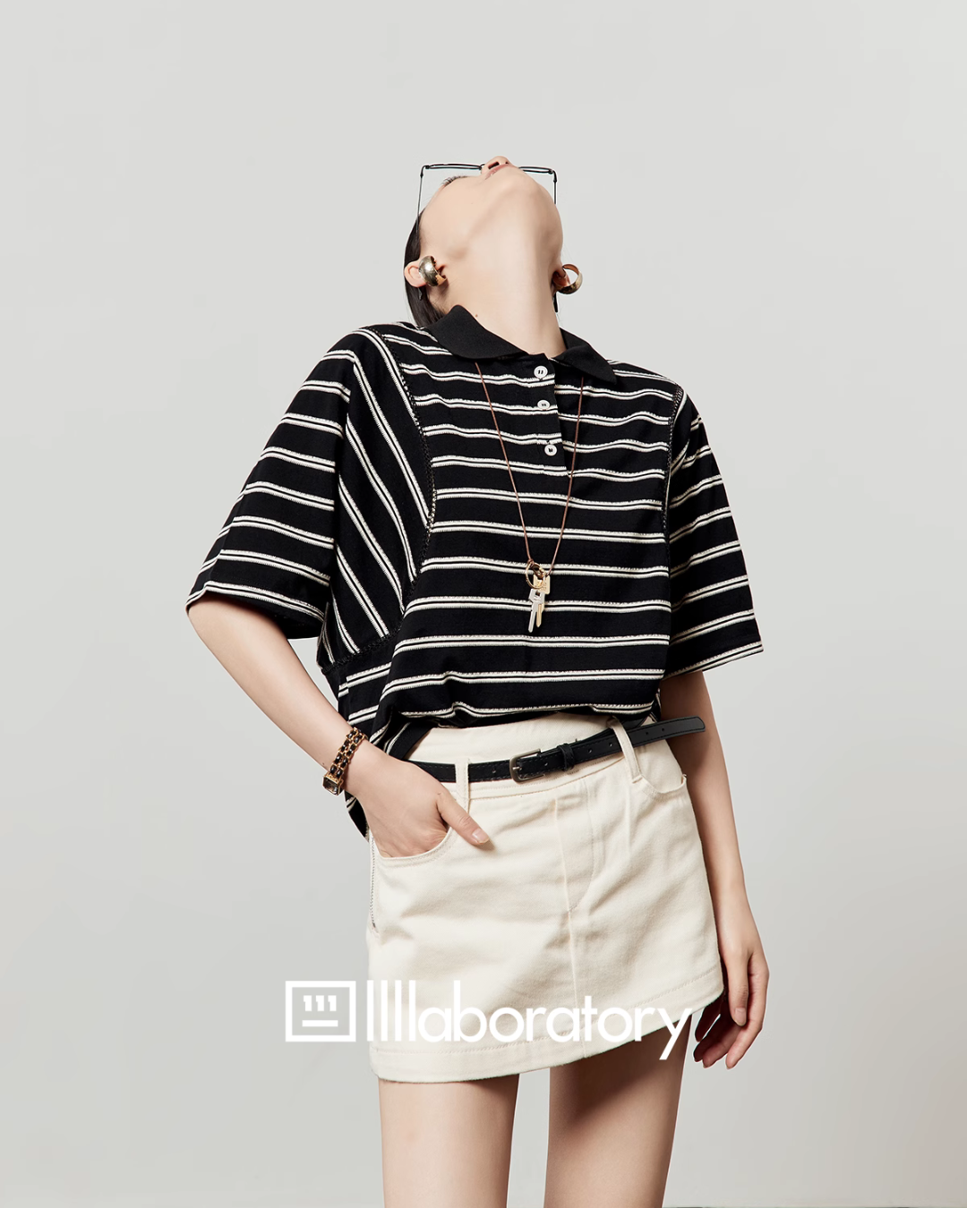 Border Pattern Polo Shirt LLA0474