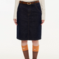 Trapezoid Denim Skirt MDB0008