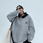 Bicolor Half Button Hoodie  YLS0688
