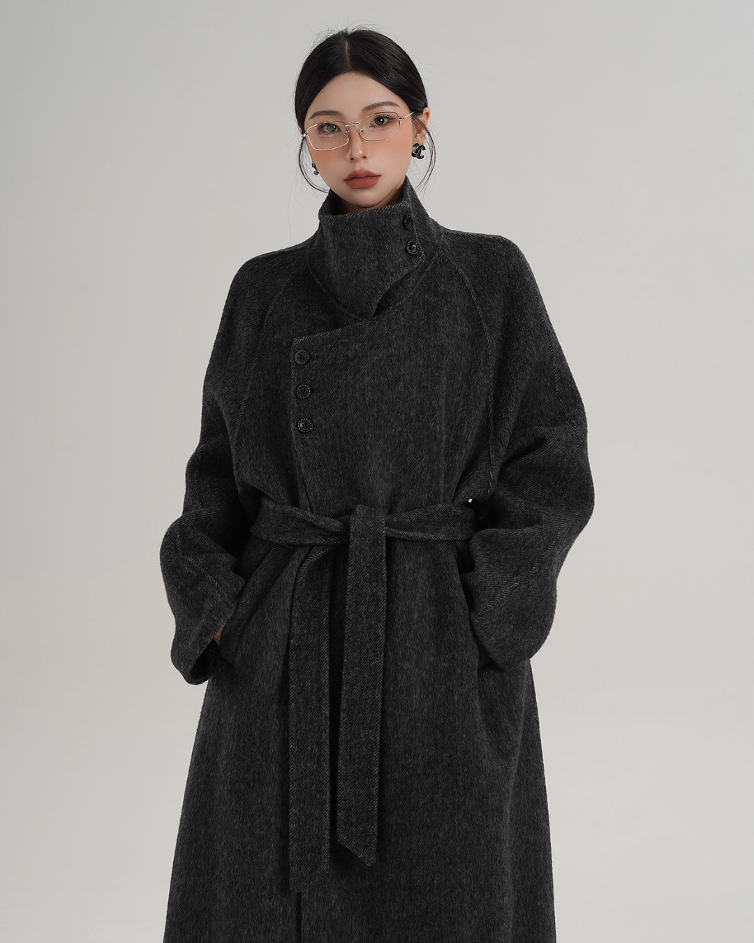 Stand Collar Long Coat SRS0368