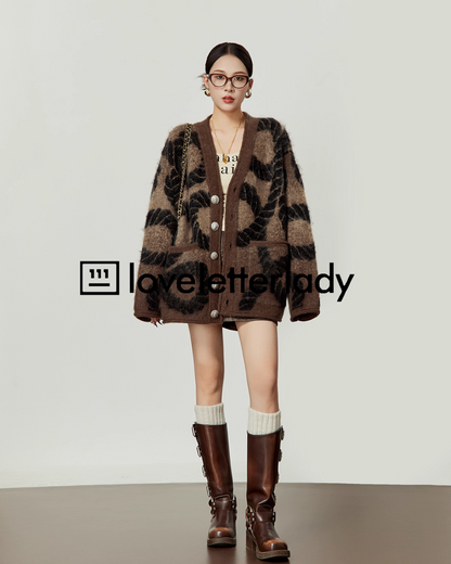 Rope Design Knit Cardigan  LLA0520