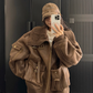 Vintage Leather Faux Fur Jacket YLS1005