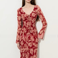 Round Neck Floral Long Dress DPY0078