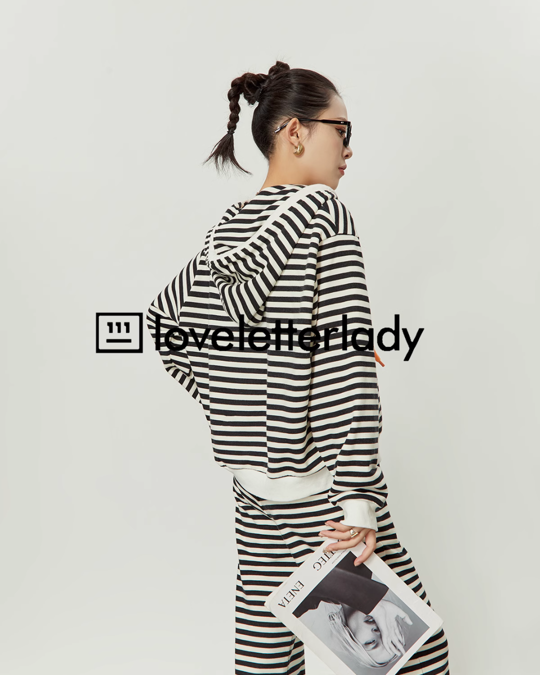 Border Pullover Hoodie / Sweatpants LLA0332