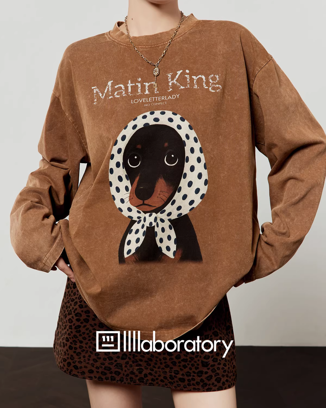 Dog Scarf Loose Hoodie LLA0599