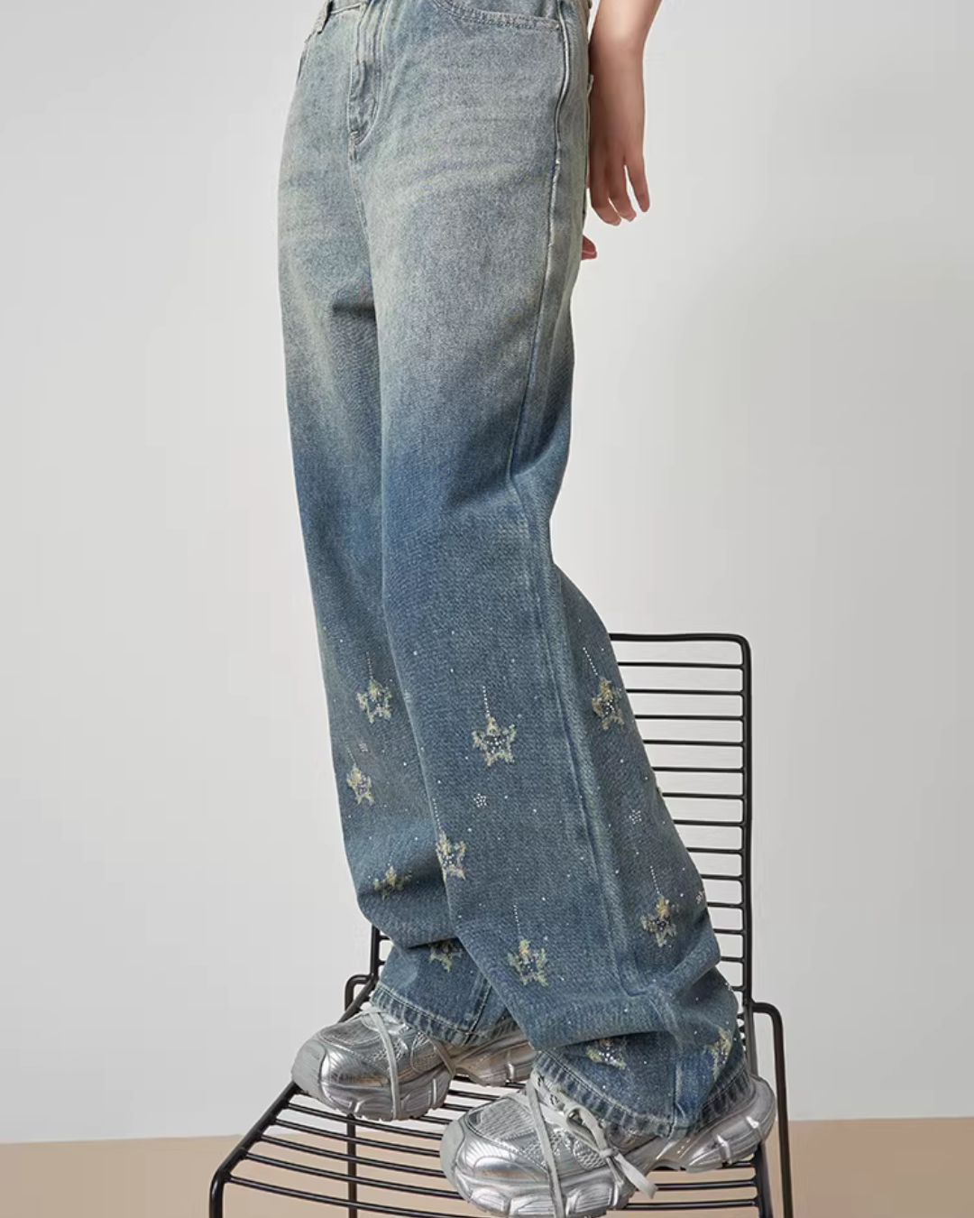 Gradient Wide Denim Pants FER0058
