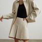 Color-Blocked Line Zip Jacket / Line Mini Skirt  SUY0032