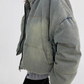 Stand Collar Denim Down Coat YLS0681