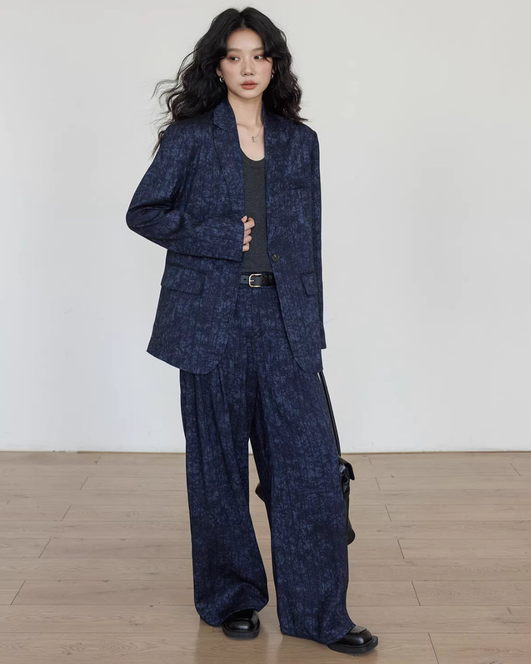 Linen Oversized Casual Jacket/Wide Pants VAS0181