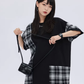 Irregular Patchwork Checkered Dress SHN0038