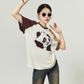 Panda Raglan Summer Knit / Denim Flare Pants LLA0211