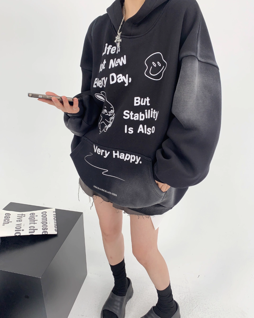 Oversized Doodle Sweat Hoodie YLS0066