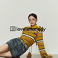 Polo Neck Yellow Striped Shirt LLA0264