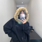 Fur Hood Knit Hoodie YLS0979