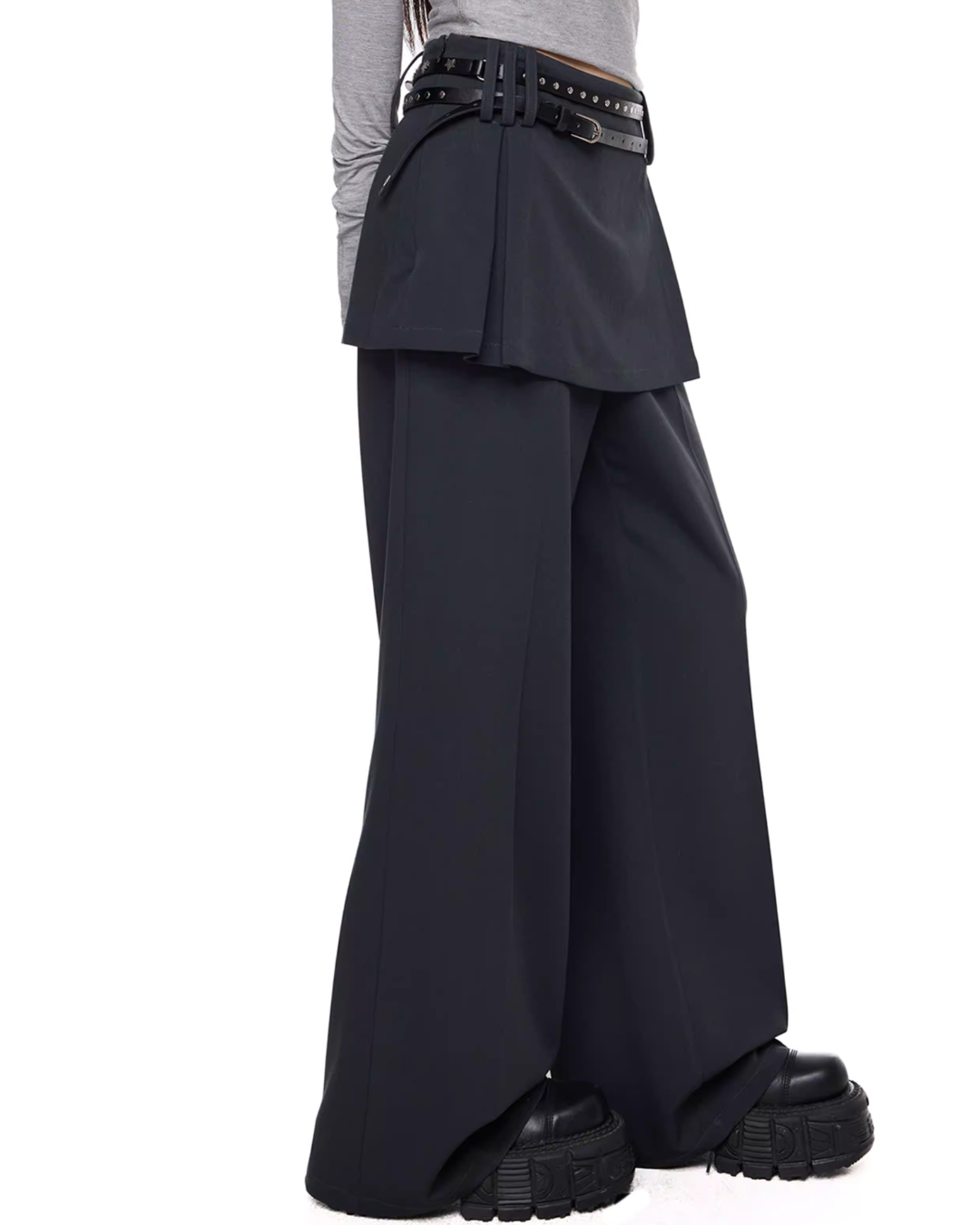 Straight-Leg Skirt-Pants EZK0093