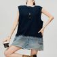 Denim Docking Design Sleeveless Dress FER0354