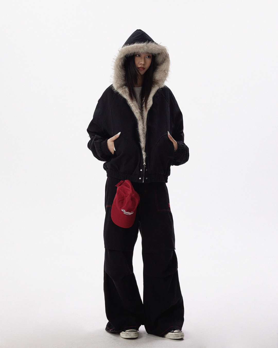 Fur Hooded Zip Jacket HGX0022