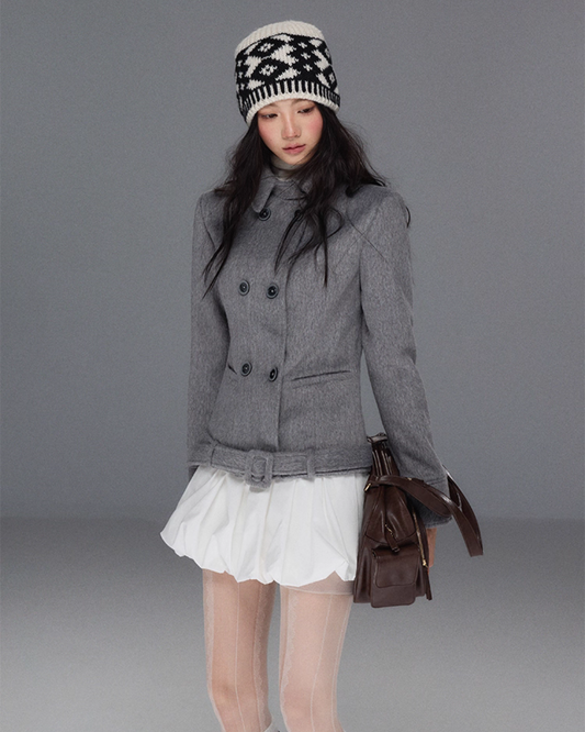 Double Breasted Wool Coat TRK0001