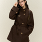 Stand Collar Gold Button Coat ELS0018