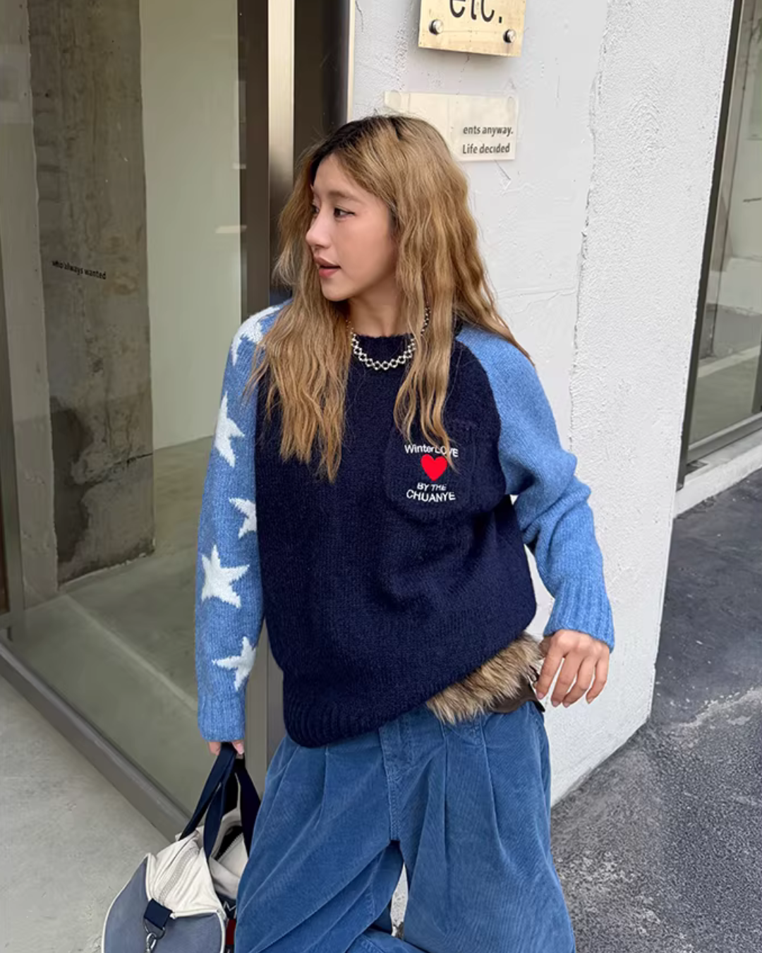 Pullover Raglan Sweater Knit CYE0091