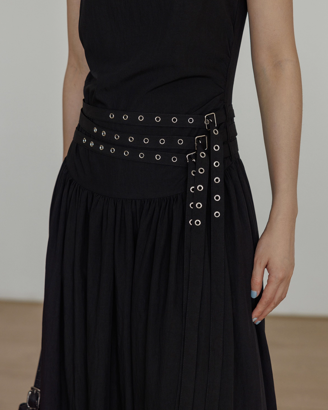 Sleeveless Belt Long Dress VAS0112