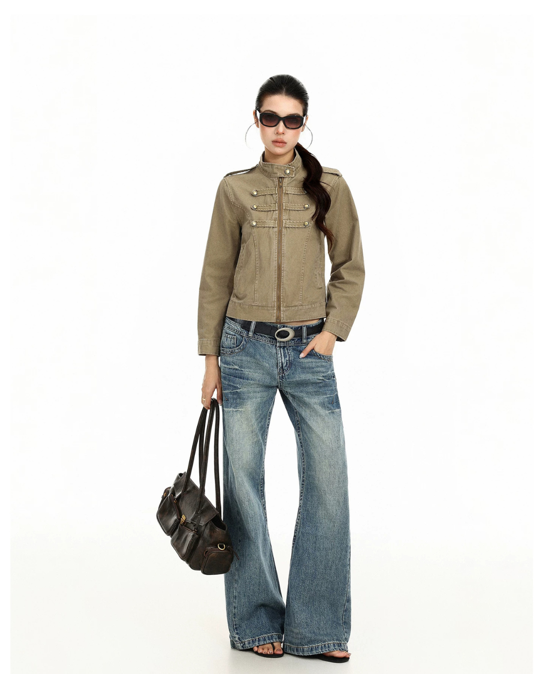 Stand Collar Biker Jacket BGS0058