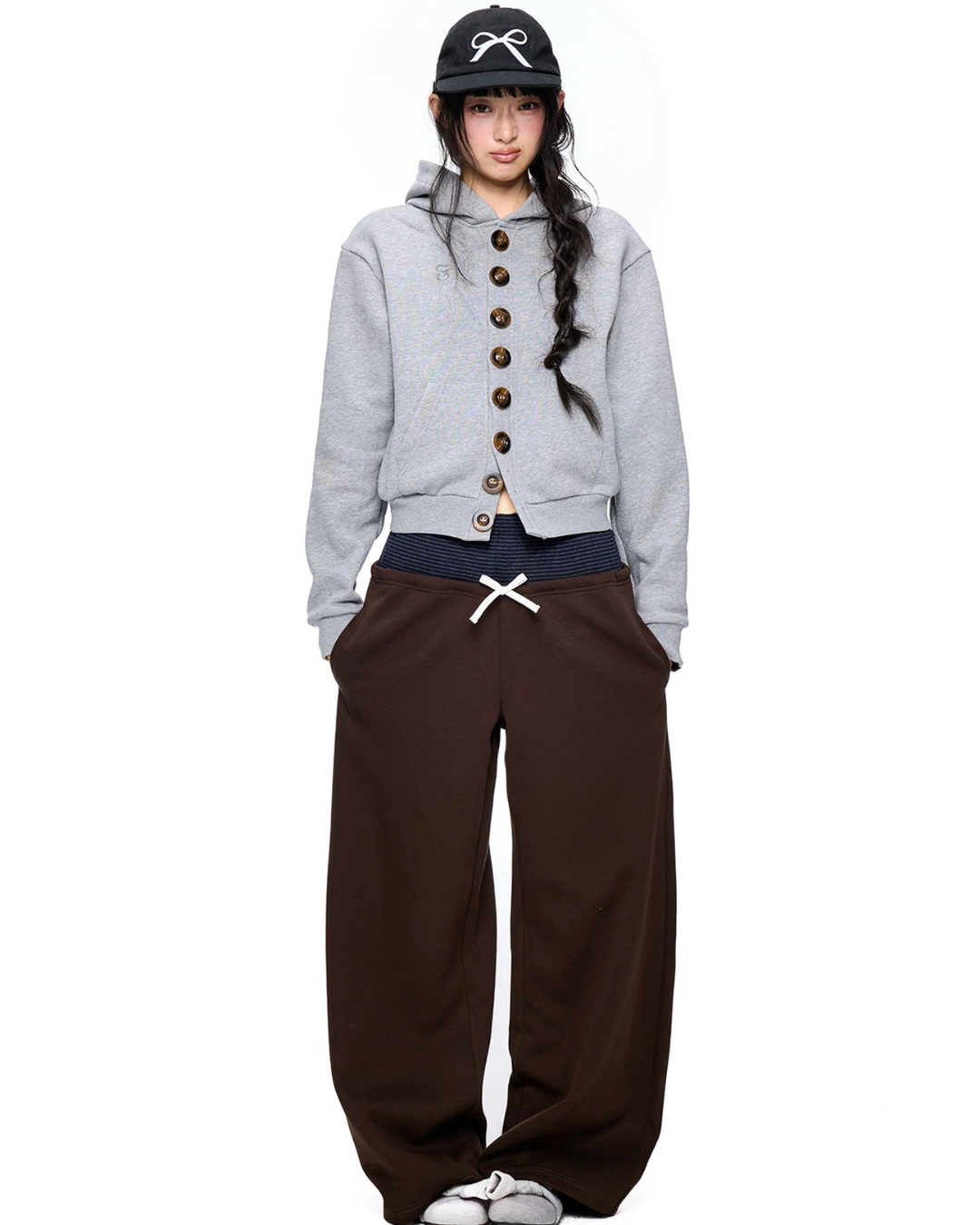 Multi-Button Short Hoodie Cardigan EZK0108