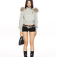 Fur Cropped Zip Up Hoodie BGS0013